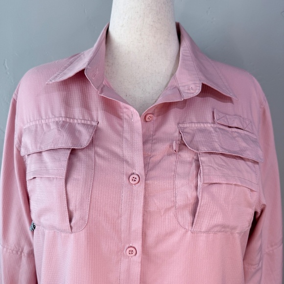 🌸 Jessie Kidden L Convertible Sun Shirt — Pink UPF 40+ Quick-Dry Vented Back - Picture 3 of 7